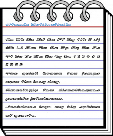Atomic OutlineItalic Font