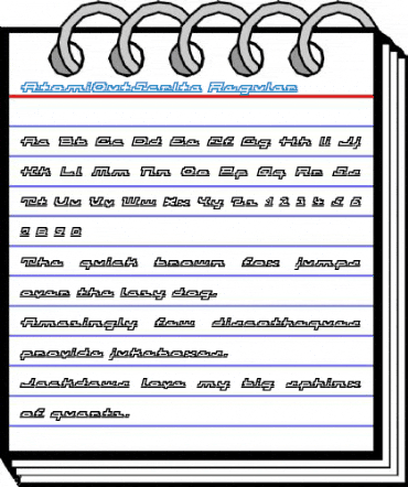 AtomiOutScrIta Regular Font