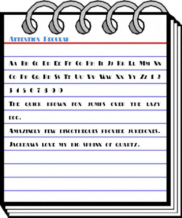 Attention Regular Font