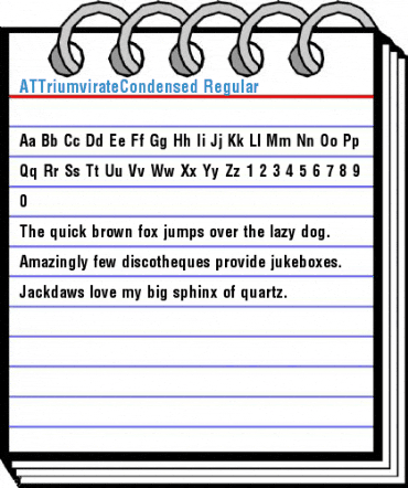 ATTriumvirateCondensed Regular Font