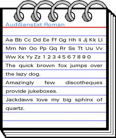 AudiSansExt Roman Font