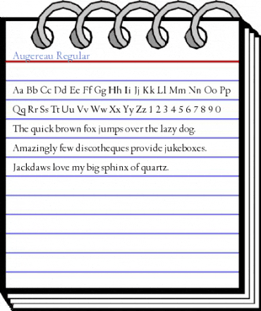 Augereau Regular Font