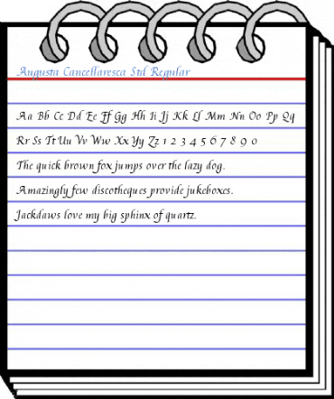 Augusta Cancellaresca Std Regular Font