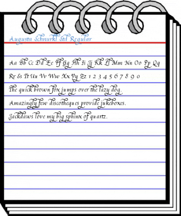 Augusta Schnurkl Std Regular Font
