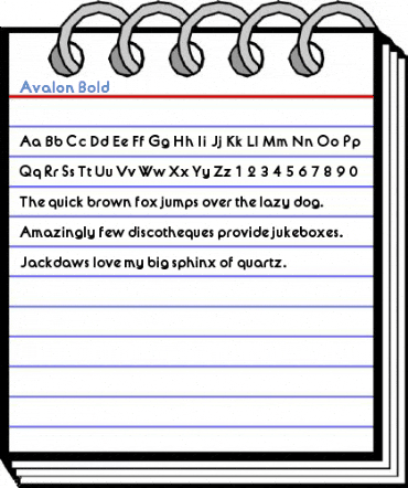 Avalon Bold Font