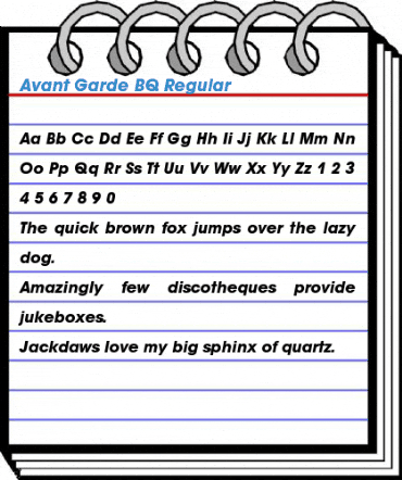 Avant Garde BQ Regular Font
