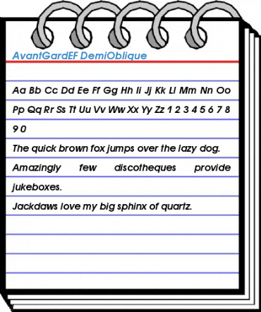 AvantGardEF DemiOblique Font