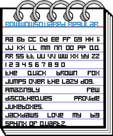 BowWowSquared Regular Font