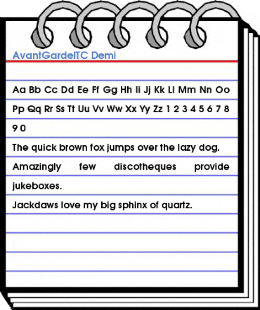 AvantGardeITC Demi Font