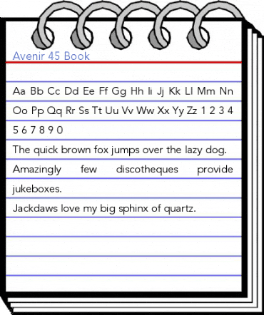 Avenir 45 Book Font