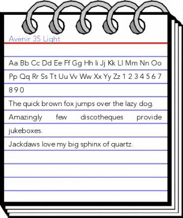 Avenir 35 Light Font