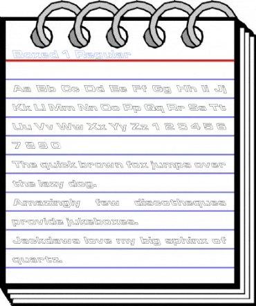 Boxed 1 Regular Font