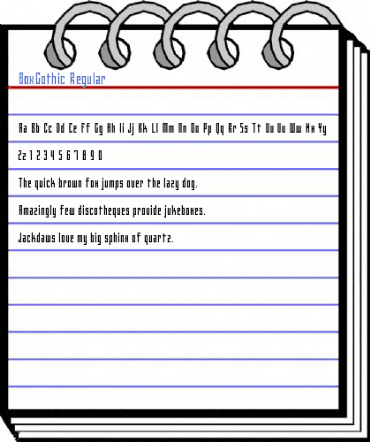 BoxGothic Regular Font