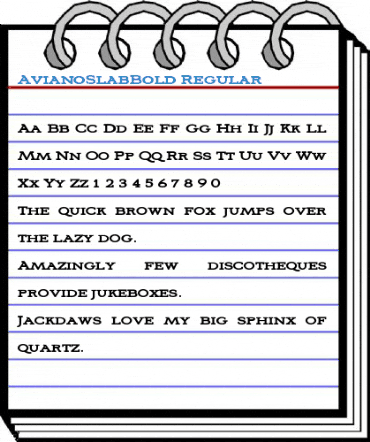 AvianoSlabBold Regular Font