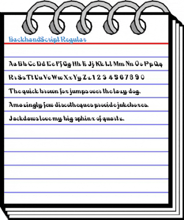 BackhandScript Regular Font