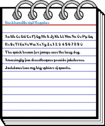 BackhandScript Regular Font