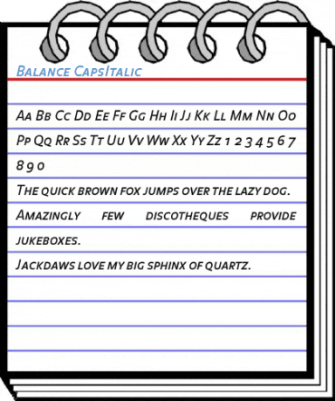 Balance CapsItalic Font