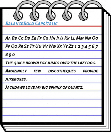 BalanceBold CapsItalic Font