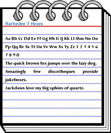 Barbedor T Heavy Font