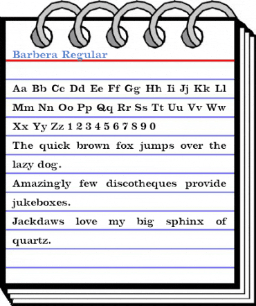 Barbera Regular Font