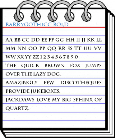 BarryGothicC Bold Font