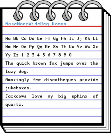 BaseMonoWideReg Roman Font
