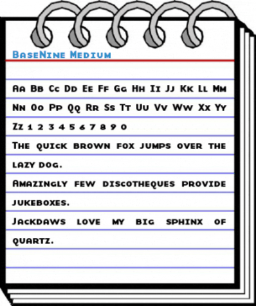 BaseNine Medium Font
