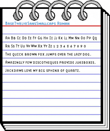 BaseTwelveSansSmallcaps Roman Font