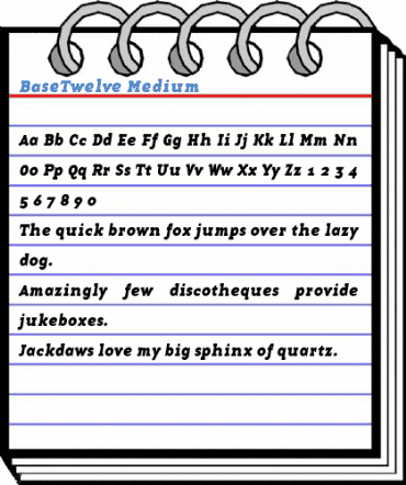 BaseTwelve Medium Font