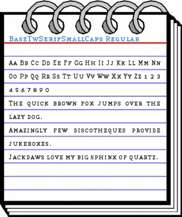 BaseTwSerifSmallCaps Regular Font