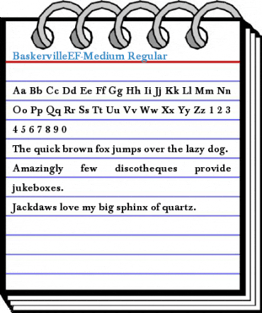 BaskervilleEF-Medium Regular Font
