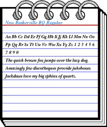 New Baskerville BQ Regular Font