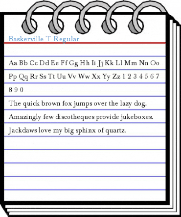 Baskerville T Regular Font