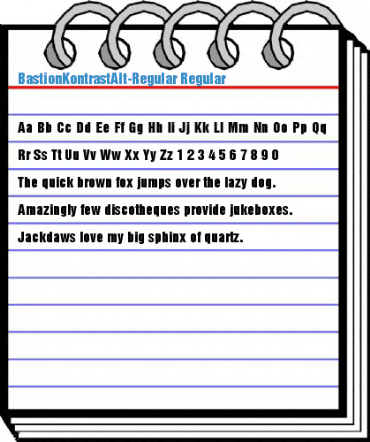 BastionKontrastAlt-Regular Regular Font