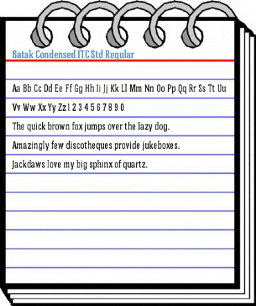 Batak Condensed ITC Std Regular Font