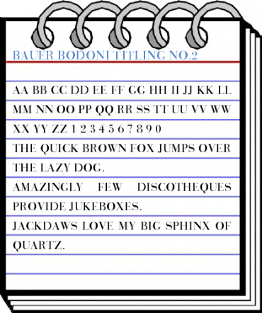 Bauer Bodoni Titling No.2 Font