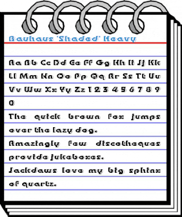 Bauhaus 'Shaded' Heavy Font