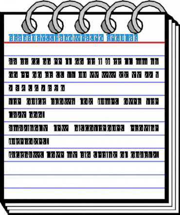 BradburysShadowPaseo Regular Font
