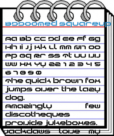 BDDoomed Squareup Font