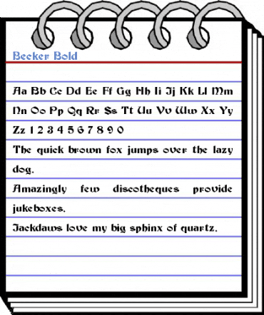 Becker Bold Font