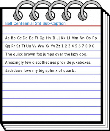 Bell Centennial Std Sub-Caption Font