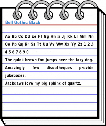 Bell Gothic Black Font