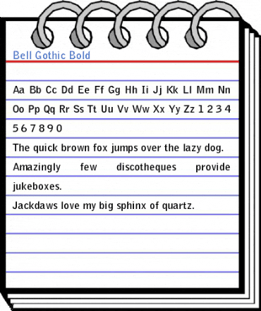Bell Gothic Bold Font
