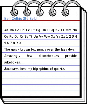 Bell Gothic Std Bold Font