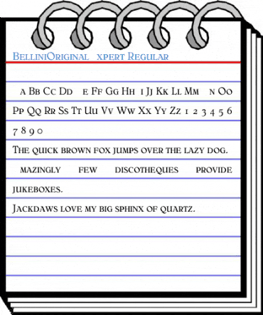 BelliniOriginalExpert Regular Font