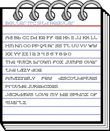 Belter ITC Std Regular Font