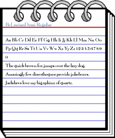 BeLucianDemi Regular Font