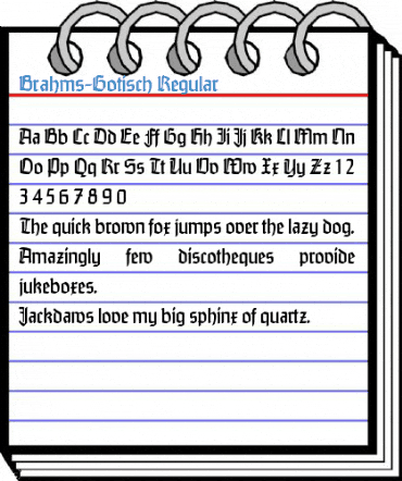 Brahms-Gotisch Regular Font