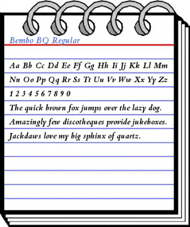 Bembo BQ Regular Font
