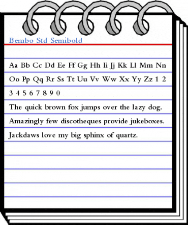 Bembo Std Semibold Font